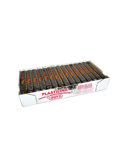 JOVI PLASTILINA SCHOOL PASTILLA 150GR NEGRO CAJA 15 UD