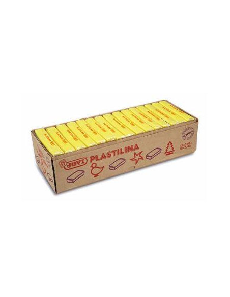 JOVI PLASTILINA PASTILLA 350GR UNICOLOR AMARILLO CAJA 15 UD
