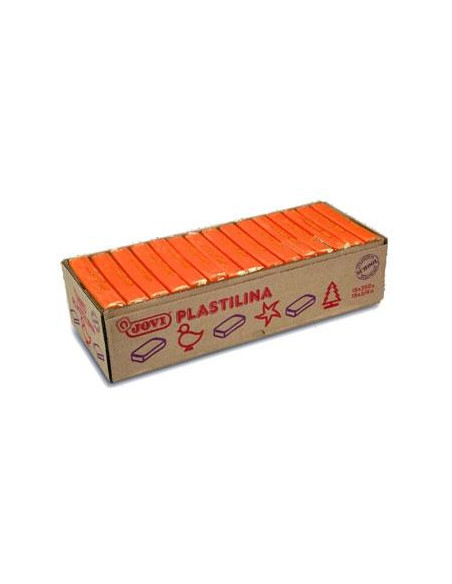 JOVI PLASTILINA PASTILLA 350GR UNICOLOR NARANJA CAJA 15 UD