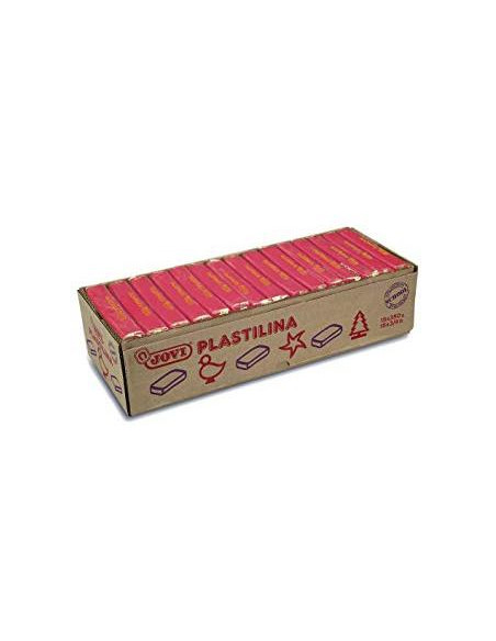 JOVI PLASTILINA PASTILLA 350GR UNICOLOR ROJO CAJA 15 UD
