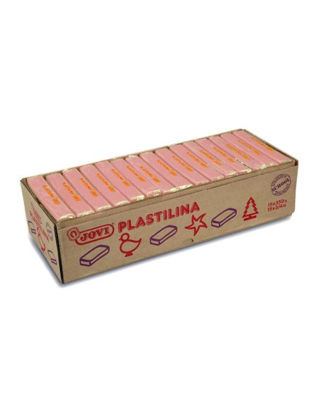 JOVI PLASTILINA PASTILLA 350GR UNICOLOR CARNE CAJA 15 UD