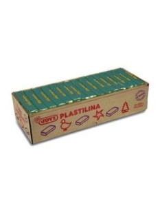 JOVI PLASTILINA PASTILLA 350GR UNICOLOR VERDE OSCURO CAJA 15 UD