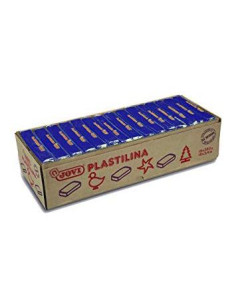 JOVI PLASTILINA PASTILLA 350GR UNICOLOR AZUL OSCURO CAJA 15 UD