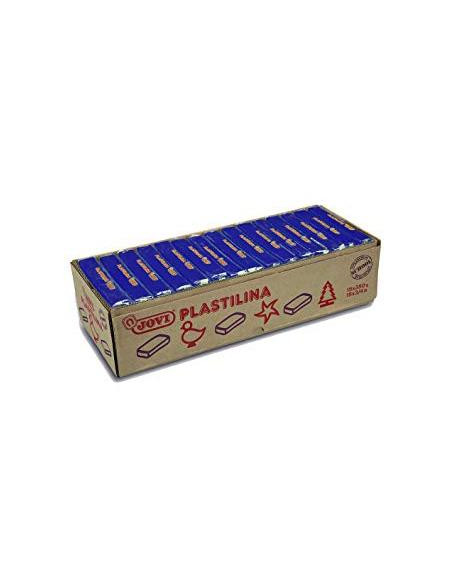 JOVI PLASTILINA PASTILLA 350GR UNICOLOR AZUL OSCURO CAJA 15 UD