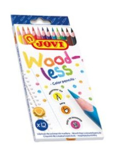 JOVI LÁPICES DE COLORES WOODLESS CSURTIDOS ESTUCHE 12 UD