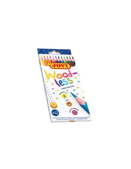 JOVI LÁPICES DE COLORES WOODLESS CSURTIDOS ESTUCHE 12 UD