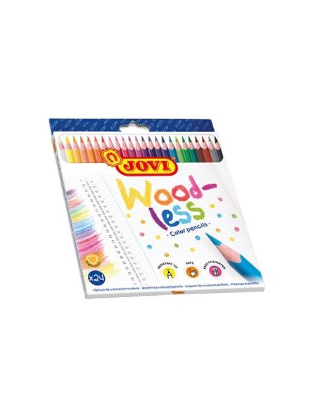JOVI LÁPICES DE COLORES WOODLESS CSURTIDOS ESTUCHE 24 UD