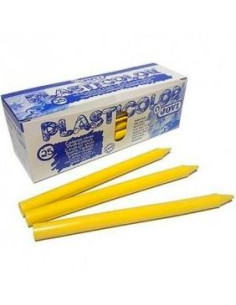 JOVI CERAS PLÁSTICAS CRAYONS STUDENT UNICOLOR AMARILLO CAJA 25 UD