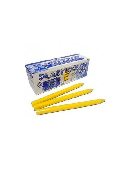 JOVI CERAS PLÁSTICAS CRAYONS STUDENT UNICOLOR AMARILLO CAJA 25 UD