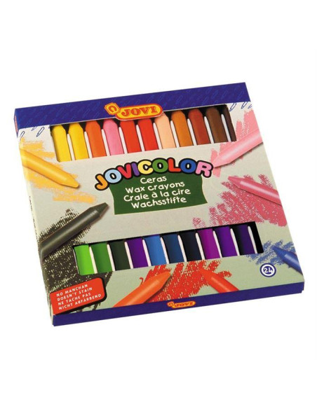JOVI CERAS JOVICOLOR 75MM COLORES SURTIDOS ESTUCHE 24 UD