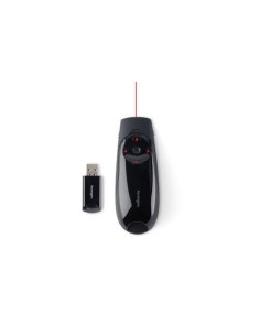 KENSINGTON EXPERT PUNTERO LASER ROJO - CONEXIÓN INALÁMBRICA USB PLUG & PLAY A 24 GHZ - ALCANCE 45M