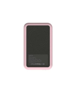 KREAFUNK CARGADOR POWER BANK CON CARGA INALÁMBRICA QI 5K MAH ROSA