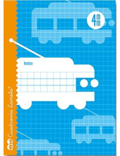 LAMELA LIBRETA GRAPADA 16H 4 70GR CUADROVÍA 4MM CMARGEN CUBIERTA BÁSICA