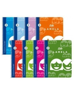 LAMELA CUADERNO ESPIRAL 40H 4 70GR CUADROVÍA 4MM CMARGEN CUBIERTA BÁSICA CSURTIDOS