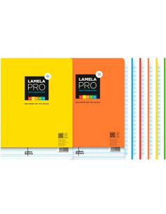 LAMELA RECAMBIO PRO 100H A4 90GR CUADROVÍA 3MM 5 BANDAS COLOR 4 TALADROS OFFSET BLANCO