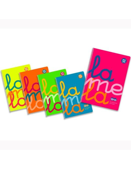 LAMELA CUADERNO ESPIRAL 80H 4 90GR CUADROVÍA 5MM POLIPROPILENO FLÚOR CSURTIDOS