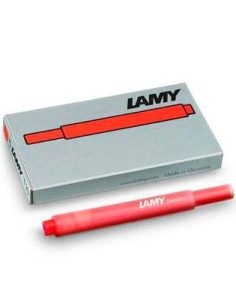 LAMY CARTUCHO T10 RED RECAMBIO 825 PARA PLUMA TINTA ROJO CAJA 5U