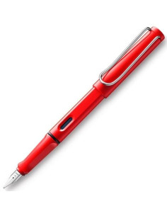 LAMY PLUMA ESTILOGRÁFICA SAFARI 016M TINTA AZUL PUNTA M ROJO