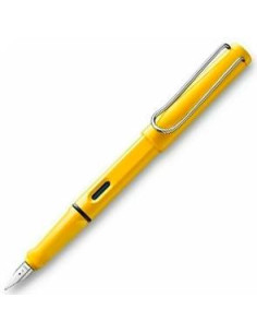 LAMY PLUMA ESTILOGRÁFICA SAFARI 018M TINTA AZUL PUNTA M AMARILLO