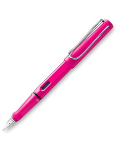 LAMY PLUMA ESTILOGRÁFICA SAFARI 013M TINTA AZUL PUNTA M ROSA