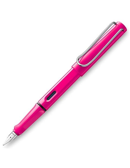 LAMY PLUMA ESTILOGRÁFICA SAFARI 013M TINTA AZUL PUNTA M ROSA