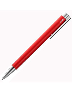 LAMY BOLÍGRAFO LOGO M RED PUNTA B PLÁSTICO ROJO Y ACERO PULIDO