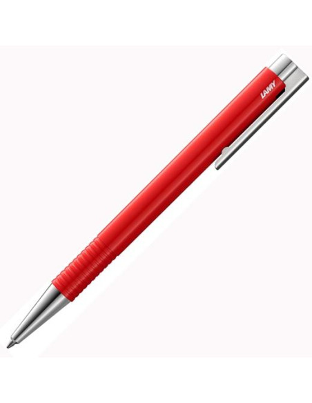 LAMY BOLÍGRAFO LOGO M RED PUNTA B PLÁSTICO ROJO Y ACERO PULIDO