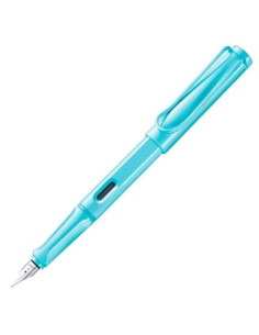 LAMY PLUMA ESTILOGRÁFICA SAFARI PLÁSTICO ASA MANGO ERGONÓMICO CARTUCHO TINTA AZUL PUNTA M AQUA