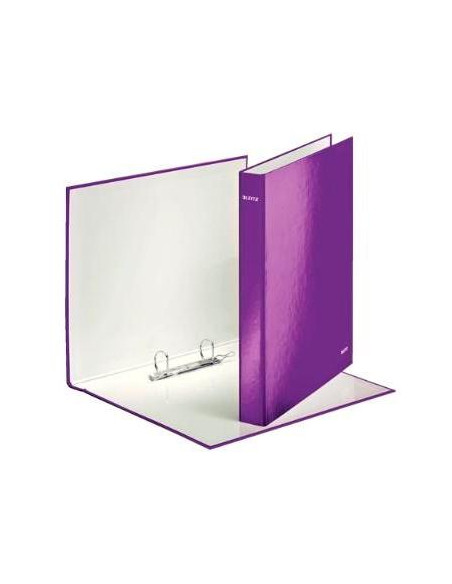 LEITZ CARPETA WOW ANILLAS MIXTAS 2X25 MM A4 CARTÓN FORRADO PLASTIFICADO PÚRPURA