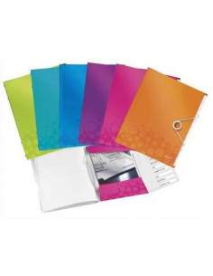 LEITZ CLASIFICADOR WOW PP 6 SEPARADORES  3 SOLAPAS A4 SURTIDOS