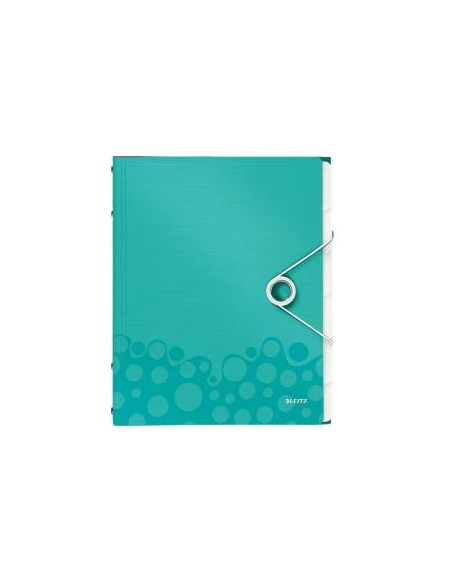 LEITZ CLASIFICADOR WOW PP 12 SEPARADORES  3 SOLAPAS A4 TURQUESA