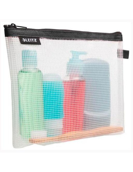 LEITZ BOLSITA WOW MULTIUSOS LAVABLE CREMALLERA 17X24 CM FONDO EXTENSIBLE NEGRO
