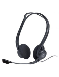 LOGITECH AURICULARES DIADEMA 960 BIAURAL ESTEREO  C MICRÓFONO CONTROL DE VOLUMEN CABLE USB NEGRO