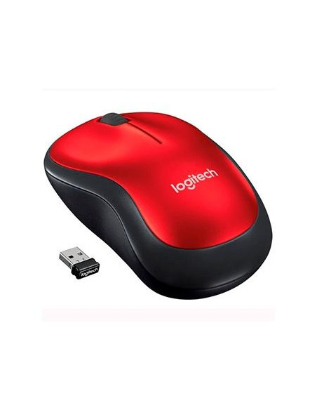 LOGITECH RATÓN M185 INALÁMBRICO 1000PPP AMBIDIESTRO 3 BOTONES COMPACTO ROJO