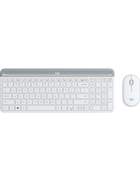 SLIM WIRELESS KEYBOARD AND MOUSE COMBO MK470 TECLADO USB ESPAÑOL BLANCO