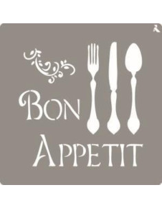 LA PAJARITA STENCIL ST-07 PLANTILLA DECORATIVA MODELO BON APPETIT