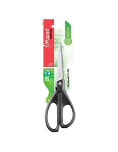MAPED TIJERAS ESSENTIALS GREEN E4681 AMBIDIESTROS 21CM ASIMÉTRICAS NEGRO