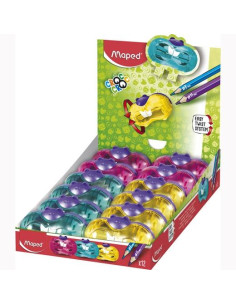 MAPED AFILALÁPICES CROC CROC TWIST 2 ORIFICIOS COLORES SURTIDOS EXPOSITOR 12U