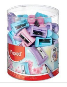 MAPED AFILALÁPICES VIVO 1 AGUJERO SURTIDOS PASTEL -EXPOSITOR 75U-