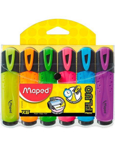 MAPED MARCADOR FLUORESCENTE PEPS CLASSIC COLORES SURTIDOS BLÍSTER 6 UD