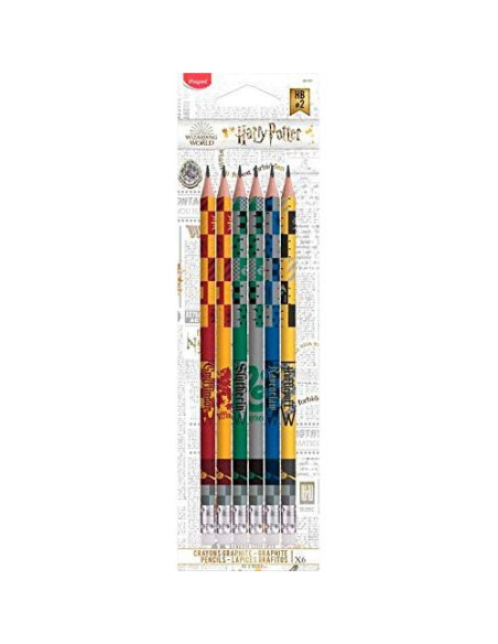 MAPED LÁPICES DE GRAFITO HARRY POTTER HB CGOMA DECORADOS ESTUCHE DE 6 CSURTIDOS
