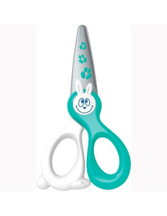 MAPED TIJERAS KIDIKUT 12CM SIMÉTRICAS CUCHILLAS FIBRA VIDRIO AZULBLANCO