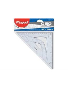 MAPED ESCUADRA GEOMETRIC 45 HIPOTENUSA 26 CM