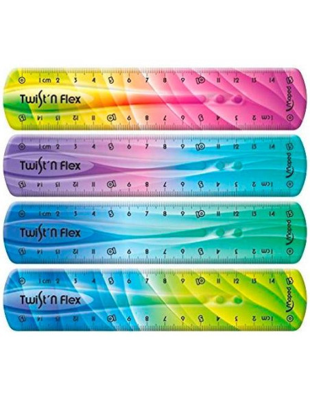 REGLA MAPED TWIST&FLEX 15 CMS DECORADA FLEXIBLE IRROMPIBLE