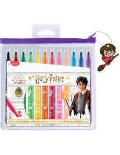 MAPED ROTULADORES HARRY POTTER POUCH ESTUCHE DE 12 CSURTIDOS