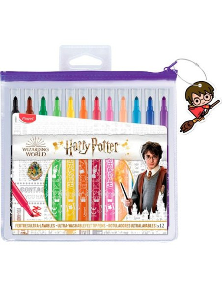 MAPED ROTULADORES HARRY POTTER POUCH ESTUCHE DE 12 CSURTIDOS