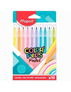 MAPED ROTULADORES COLOR´PEPS PASTEL ESTUCHE DE 10 CSURTIDOS