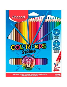 MAPED LÁPICES DE COLORES COLOR´PEPS STRONG CSURTIDOS ESTUCHE 24 UD