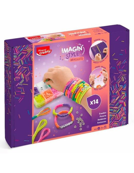 MAPED SET CREATIVO IMAGIN STYLE PULSERAS NEON 7 AÑOS