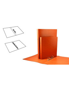 MARIOLA CARPETA ANILLAS 2 X 40MM FOLIO APAISADO CARTÓN COMPACTO GOFRADO N 12 CUERO